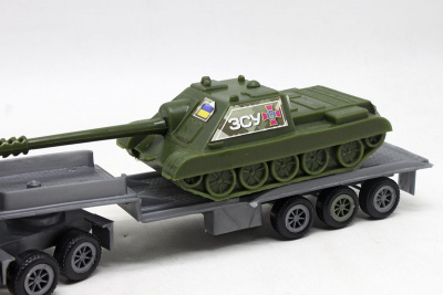 Ігровий набір Тягач ЗСУ з танком, зелений Maximus 5173