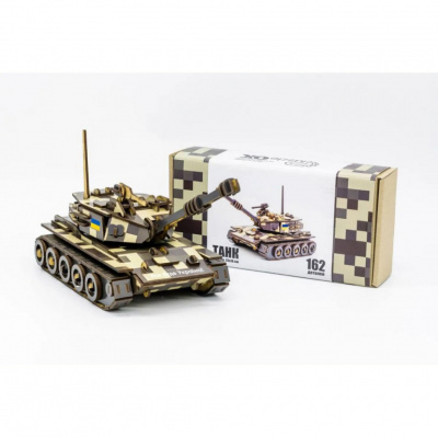 Дерев'яний 3D конструктор Танк 162-0074, 162 деталі