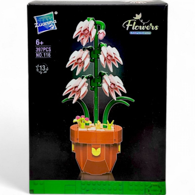 Конструктор Flowers (397 дет), зібрана конструкція - 30х13 см Zuanma 116-13