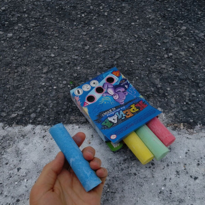 Крейда для малювання на асфальті, 4 кольори (укр) Dankotoys MEL-01-02U