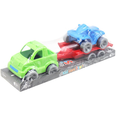 Набір авто Kid cars Sport (машинка зелена + синій квадроцикл) TIGRES 39825