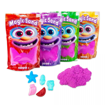 Кінетичний пісок Magic Sand, 1 кг (фіолетовий) Strateg 39404-4