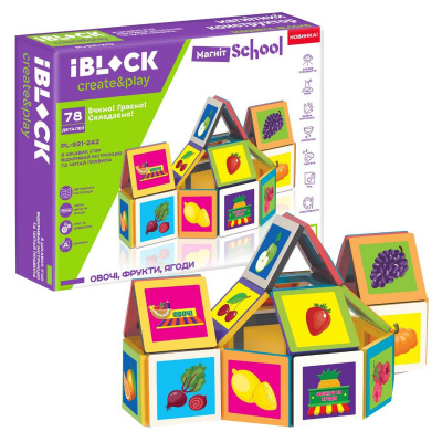 Конструктор Magnetic blocks, 78 деталей iBLOCK PL-921-242