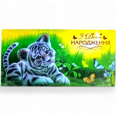 Конверт вітальний (для грошей) 16.5х9х0,5 см MIC КПУ16- 16