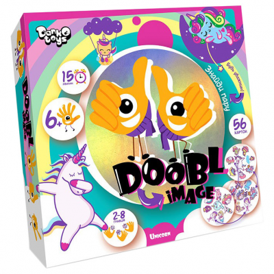 Розважальна настільна гра "Doobl Image" DBI-01-01U укр. мовою  Єдинороги
