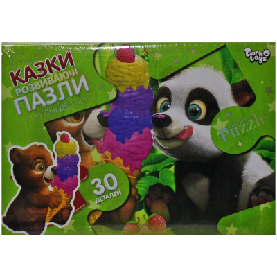 Пазли Ведмедик з пандою (30 елементів) Danko toys Mx30-07-01,02,03,04...16