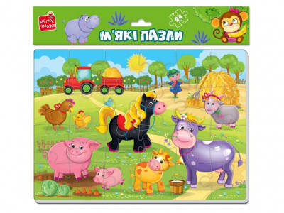 Мʼякі пазли А4 Ферма (24 елем ) Vladi Toys VT1102-18