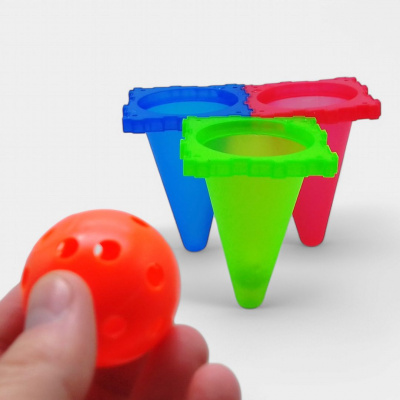 Гра на влучність 3 в 1 Throwing Games - 6 м’ячиків, 3 конуси, 12 кілець, 6 мішечків, сумка HandRoom 2888-19A