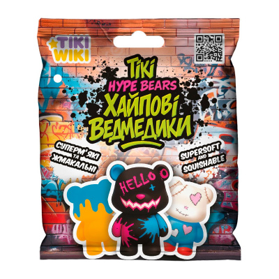 Іграшка-сквіш TIKI WIKI – ТІКІ ХАЙПОВІ ВЕДМЕДИКИ (у диспл.) Tiki Wiki SQ027