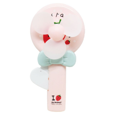 Ручний вентилятор I love summer, рожевий MIC KD108