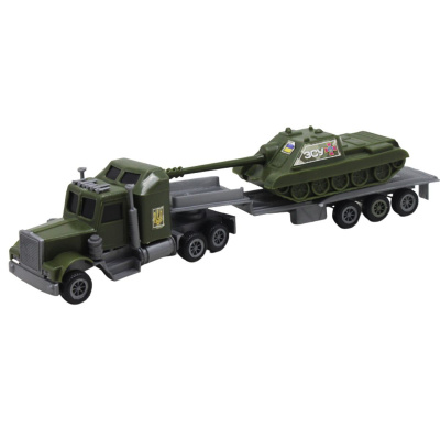 Ігровий набір Тягач ЗСУ з танком, зелений Maximus 5173