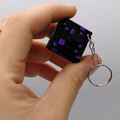 3D Брелоки MINECRAFT / МАЙНКРАФТ DRAGON EGG / ЯЙЦЕ ДРАКОНА KEYCHAIN, 3D друк OYTOY 01028100