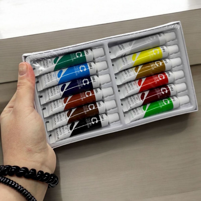 Фарба акрилова Color Emotions, 12 кольорів по 12 мл Deli EC12-12