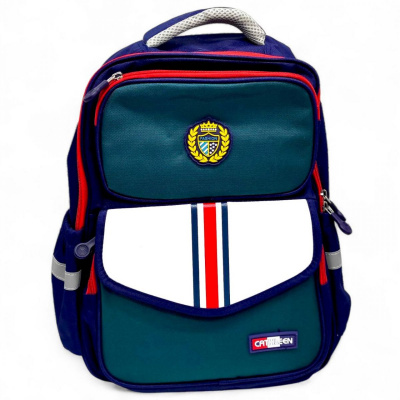 Рюкзак шкільний, 31х16х40 см (1 відділення, 4 кишені, на блискавці) чорний MIC C72827