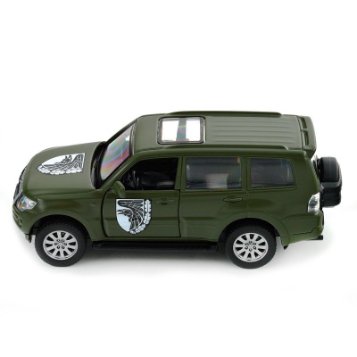 Машинка металева із серії Шеврони Героїв - Mitsubishi Pajero 4WD Turbo - 93 ОМБР TechnoDrive 250283M