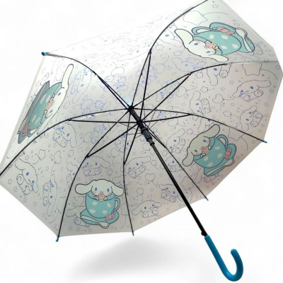 Парасолька Зайчик, тростина; висота - 75 см; діаметр купола - 83 см, (рожевий) MIC C68605