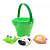 Відерце пластикове, з 3 гумовими іграшками (салатове) Bibi Toys 761001BT