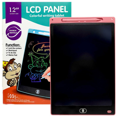 Планшет дитячий для малювання, LCD екран 12” (рожевий) MIC L211-14
