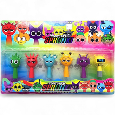 Набір ігрових фігурок, 6 шт Спрункі/Sprunki (9 см) MIC Sprunki-6