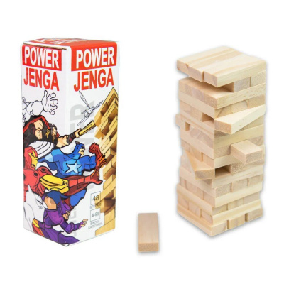 Настільна гра Power Jenga 48 брусків, міні (укр) Strateg 30275