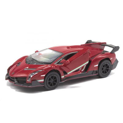 Машинка металева Lamborghini Veneno, червоний Kinsmart KT5452W