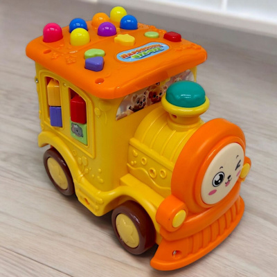 Музичний паровозик Чух-чух (укр), жовтий Wtoys 95606