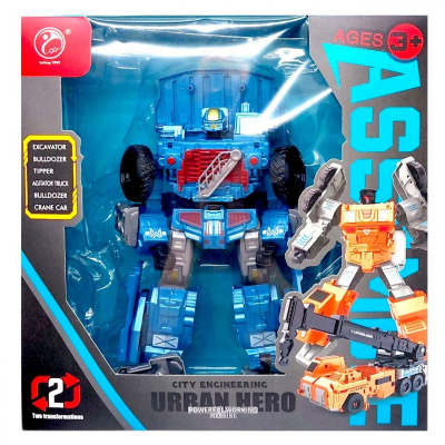 Робот Urban Hero будтехніка (БЛАКИТНИЙ) YuTeng TOYS 908-2B1/2/3/4/5/6