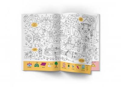 Книга Віммельбух-розмальовка. Принцеси  (укр) Crystal Book F00029643