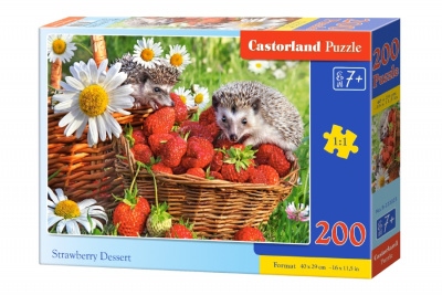 Пазли Їжачки в полунички, 200 елементів Castorland В-222025