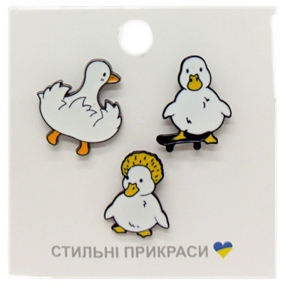 Металеві значки (піни) Качечки, 3 штуки MIC CN-117