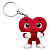 Брелок 3d друк СЕРДЦЕ РУХОМЕ, KEYCHAIN MIC KCHN105