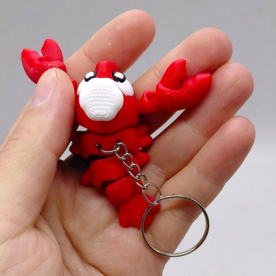 3D Брелоки CUTE CHEF LOBSTER / ШЕФ ЛОБСТЕР KEYCHAIN, 3D друк OYTOY 03019100