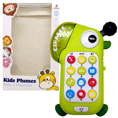 Іграшковий мобільний телефон, музичний (САЛАТОВИЙ) LITTLE TIN LOK T8