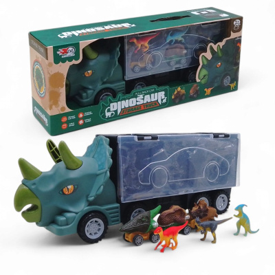 Автовоз Динозавр: Трицератопс, з машинками та фігурками XIN LIAN MENG TOYS 2816
