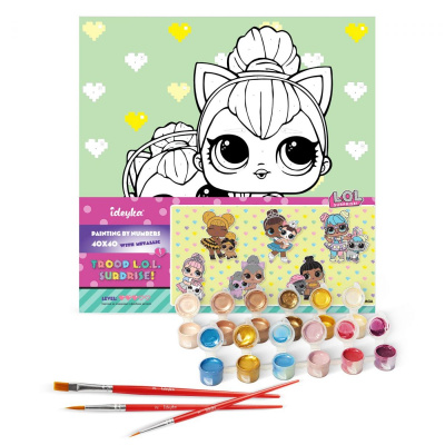 Картина за номерами L. O. L. Surprise! TroopSurprise Kitty Queen With Kitty 40х40 см Ідейка KHO6290