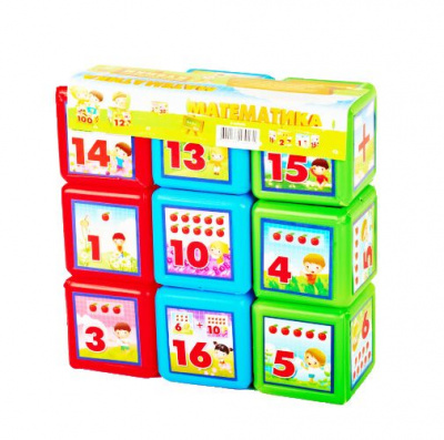 Кубики Математика (9 штук) M-toys 09051