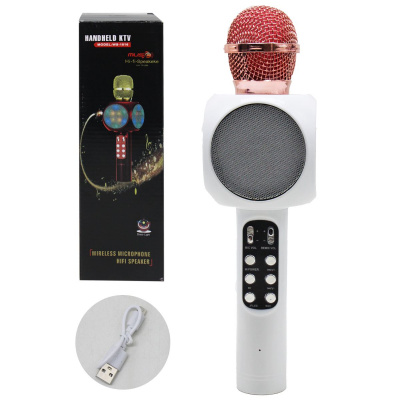 Бездротовий мікрофон Hi-fi Speaker, білий MIC C60086