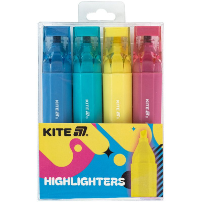Маркер Highlighter, Kite Creative Trendy Colors, набір 4-х Kite K24-1144-4