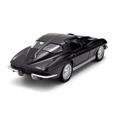 Автомодель - CHEVROLET CORVETTE SPLIT WINDOW 1963 (матовий чорний) TechnoDrive 250411U