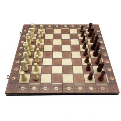 Набір настільних ігор "Шахи, нарди, шашки 3 в 1" Set1 NE-LG-11 ігрове поле 40х40 см