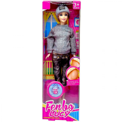 Лялька вагітна Fenbo Lucy 29 см (СІРА) MIC FB076C