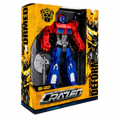 Дитяча іграшка Трансформер W8840(Red-Blue) пластик, робот 19 см+вантажівка