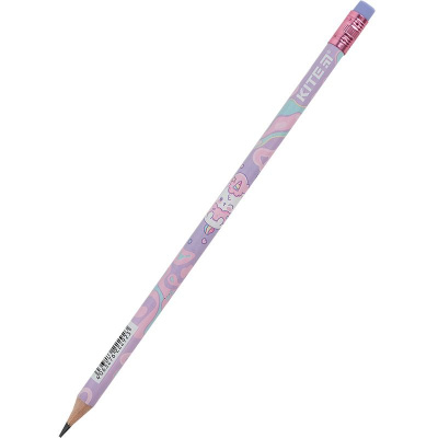 Олівець графітний з гумкою Rainbow Catcorn Kite K24-056-2