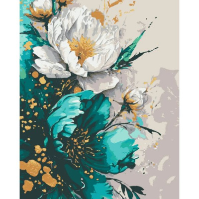 Картина по номерах Бірюзовий цвіт 40x50 см Riviera Blanca RB-0998