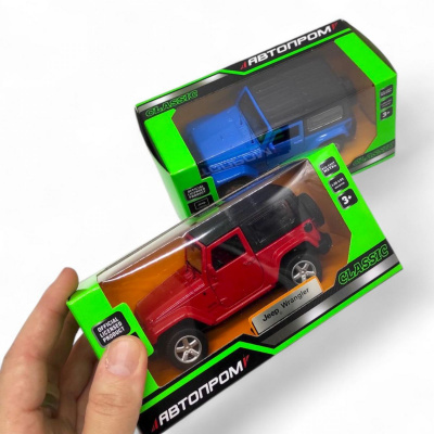 Машинка металева АВТОПРОМ 1:42 JEEP WRANGLER, (ЧЕРВОНИЙ) Автопром 4307