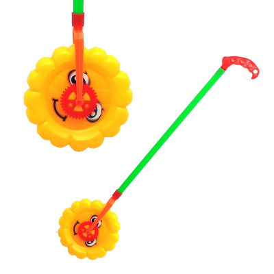 Каталка на паличці Квіточка, жовтий MiC 159A