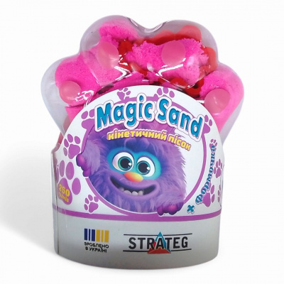 Кінетичний пісок Magic Sand. Лапка, 250 г (рожевий) Strateg 39407