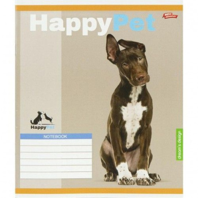 Зошит КОЛЬОРОВИЙ на 18 аркушів КЛІТИНКА HAPPY PET (20 ШТ) Мрії Збуваються 46582