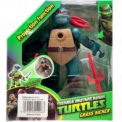 Іграшка-герой Turtles/Черепашки ніндзя, 14 см (Рафаель) MIC 0810-1/2/3/4