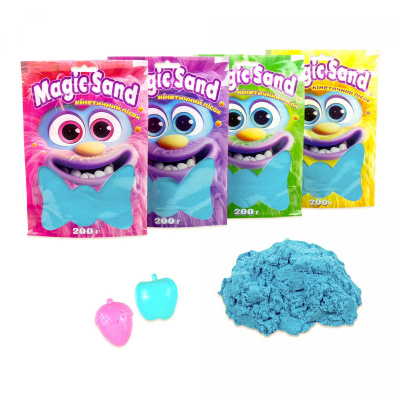 Кінетичний пісок Magic Sand, 200 г (блакитний) Strateg 39401-3